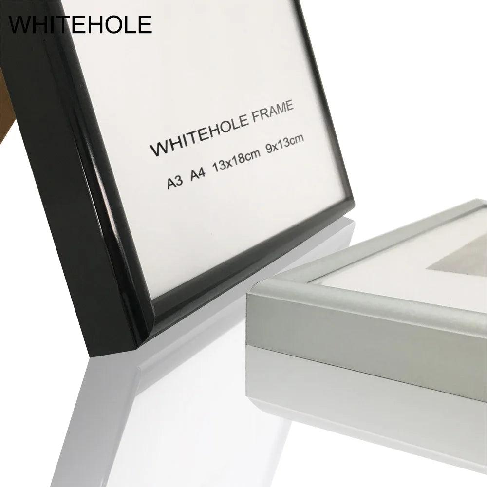 cadre photo moderne or argent noir verre trempé bois support a4 a3 minimalisteintérieur