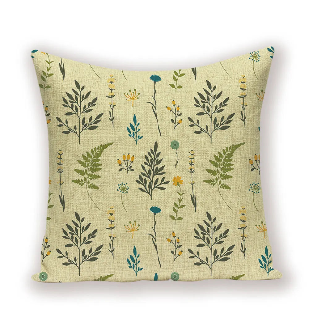coussins décoratifs vintage fleurs simple beige vert rose bleu 45cm 45cm