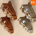 support mural ornement sculpté dorure baroque horloge non fonctionnelle argent or