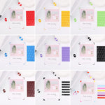 autocollants photo corner protecteurs scrapbooking stickers cadre moderne triangles lignes bleu rose vert