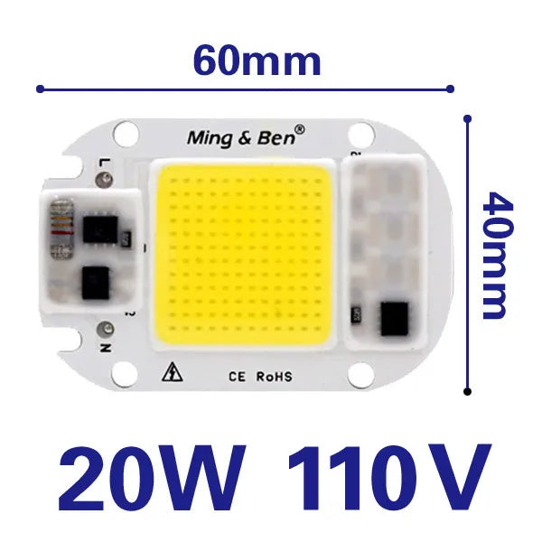 puce led cob 20w 30w 50w blanc froid chaud diy électronique smart ic techno