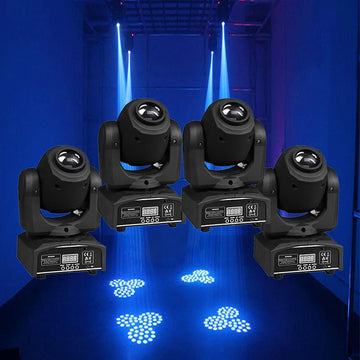 projecteur led mini moving head noir éclairage professionnel dmx scène dj effets lumineux projections