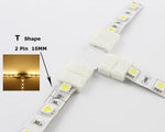 connecteur ruban led blanc plastique adhésif moderne 24v shape 8mm 10mm