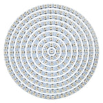 plaque led noir blanc points led moderne technologique concentrique 172mm 172mm
