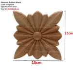 sculpture bois fleur artisanale pétales cercle brun clair décoration intérieure mur fixe semimanuel