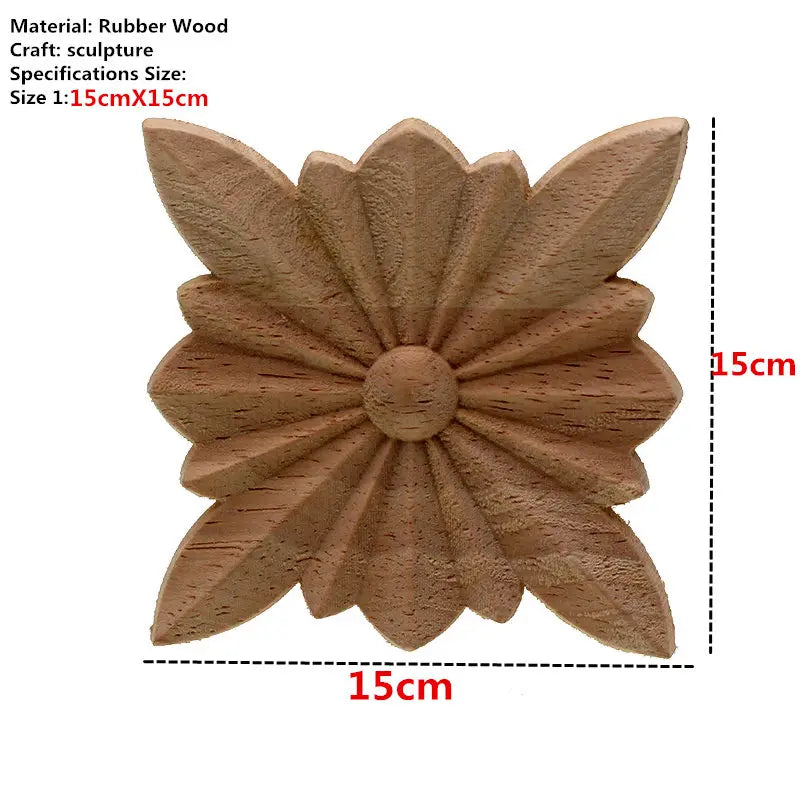 sculpture bois fleur artisanale pétales cercle brun clair décoration intérieure mur fixe semimanuel
