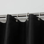 rideau douche noir uni moderne étanche 12 crochets salle bain polyester respectueux environnement