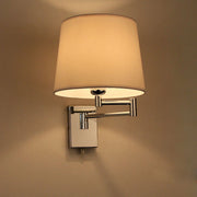 lampe murale moderne abatjour plissé argenté beige marron doré fixée plaque rectangulaire