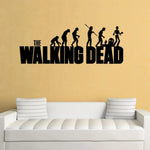 autocollant mural the walking dead évolution vinyle noir graphique moderne personnages silhouettes décoration maison