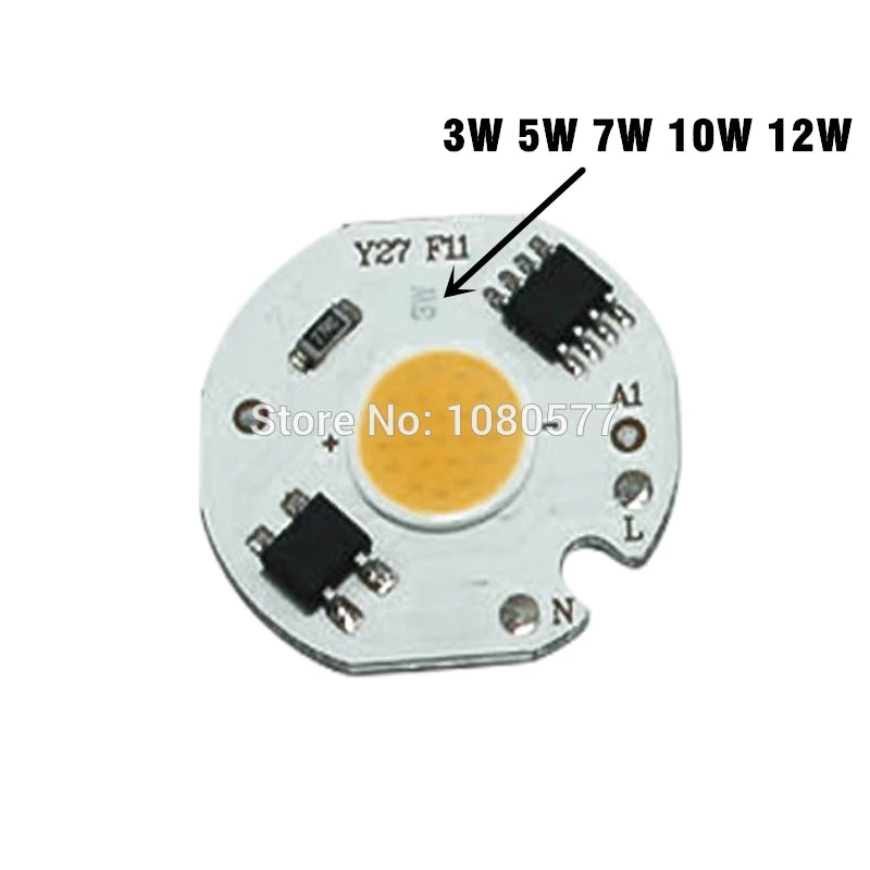 source lumineuse led 10w 12w blanc froid jaune vert rouge moderne technologique circulaire connecteurs