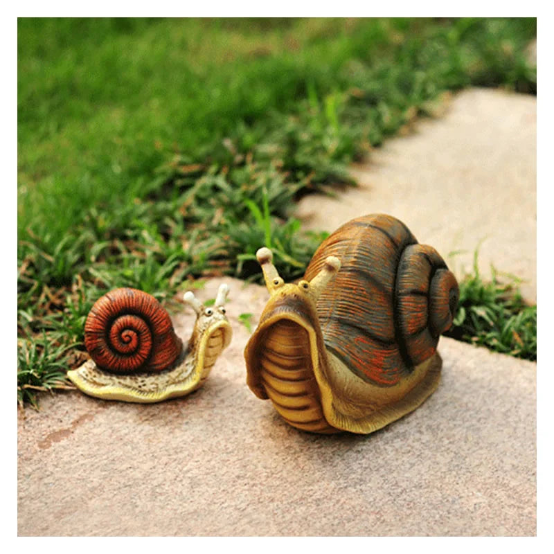 Figurine escargot résine multi couleur