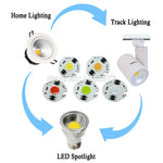 source lumineuse led 10w 12w blanc froid jaune vert rouge moderne technologique circulaire connecteurs