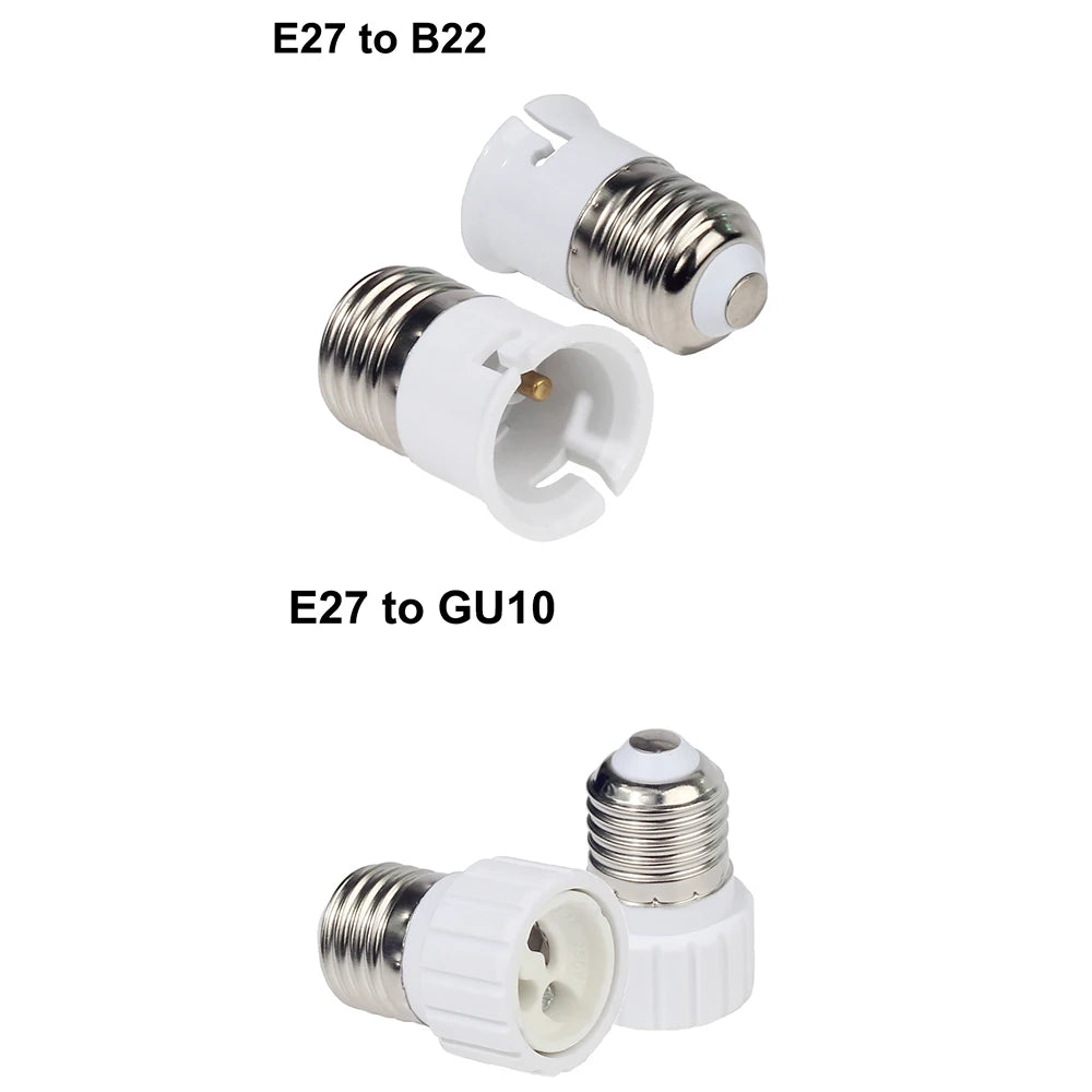 adaptateur ampoule E27 E14 E12 GU10 B22 G9 moderne blanc rond lisse opaquet certification