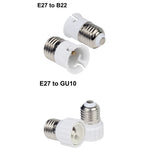 adaptateur ampoule E27 E14 E12 GU10 B22 G9 moderne blanc rond lisse opaquet certification