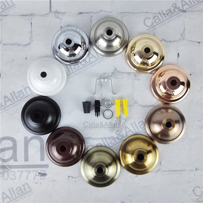 suspension boules blanc noir bronze cuivre marron mat modernes vis anneau bouchons pince rondelle