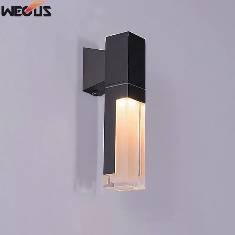 applique murale moderne aluminium noir fixée mur entrée chambre cuisine étude salle manger led