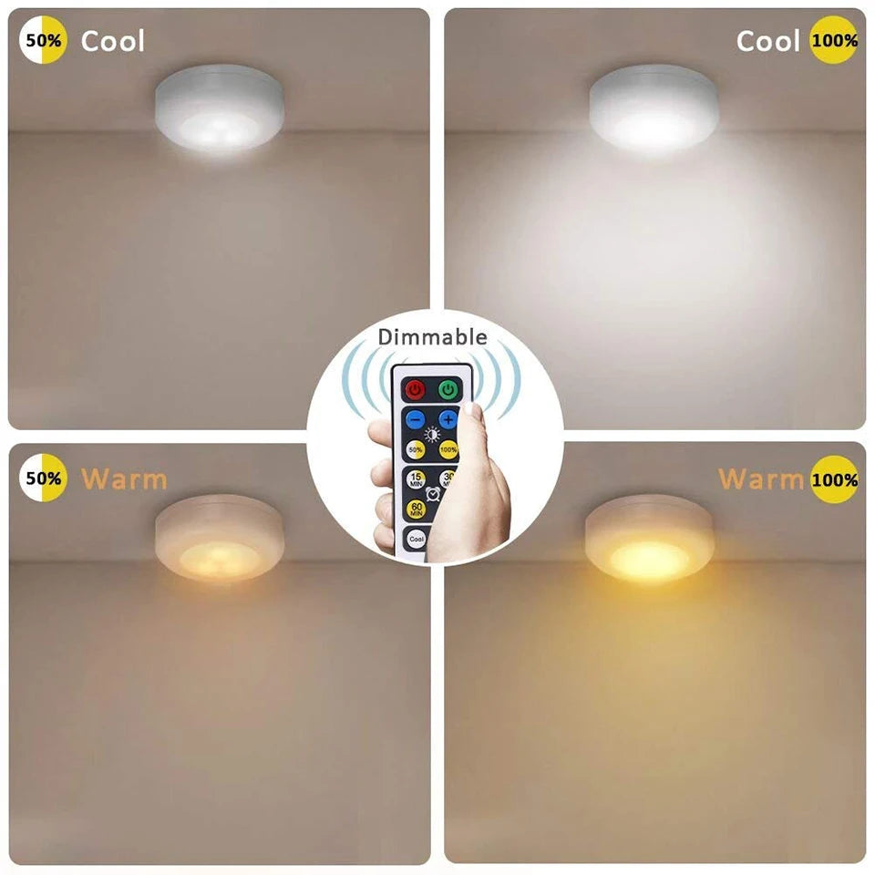 veilleuse led tactile sans fil piles adhésives moderne urgence cuisine placard chambre blanc rond
