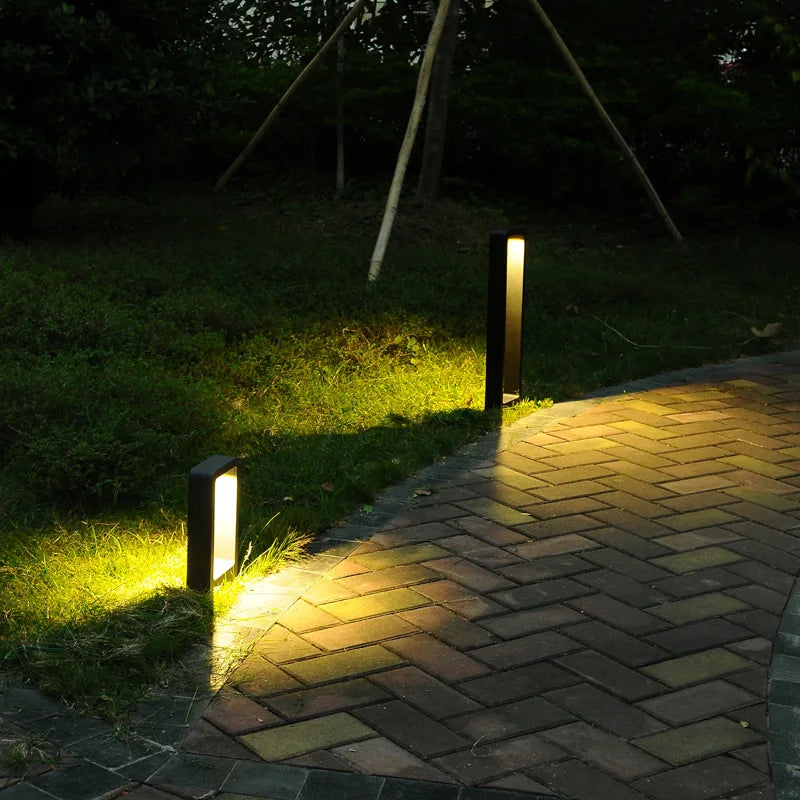 lampe solaire moderne noir ip65 aluminium câble électrique led étancheextérieur autonomeplantage sol