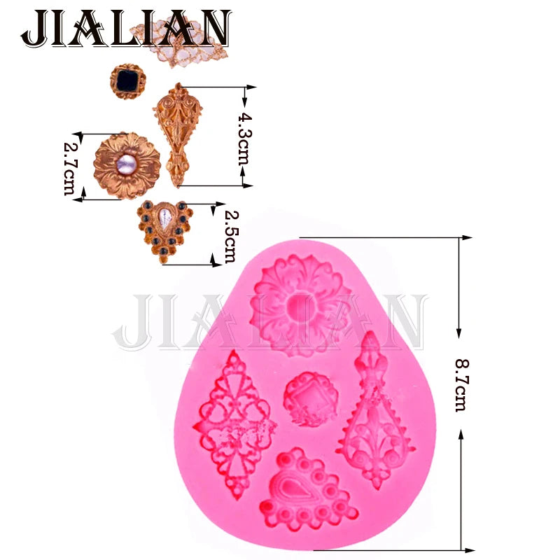 moule silicone fleurs 3d gateau decoration fondant chocolat non stick vintage ornementé