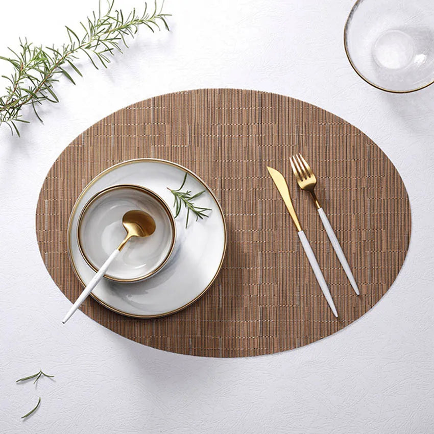 set table moderne plastique motif rayures horizontales table manger cuisine