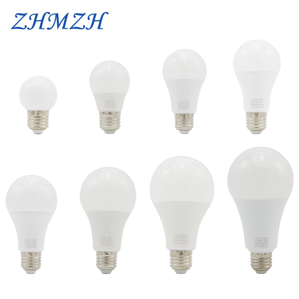 ampoules led 12w 15w 18w 20w e27 ultra lumineuse blanc chaud économie énergie moderne