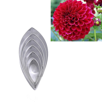 outils décoration gâteaux moules acier inoxydable forme pétale texturée ensemble pièces floral argenté