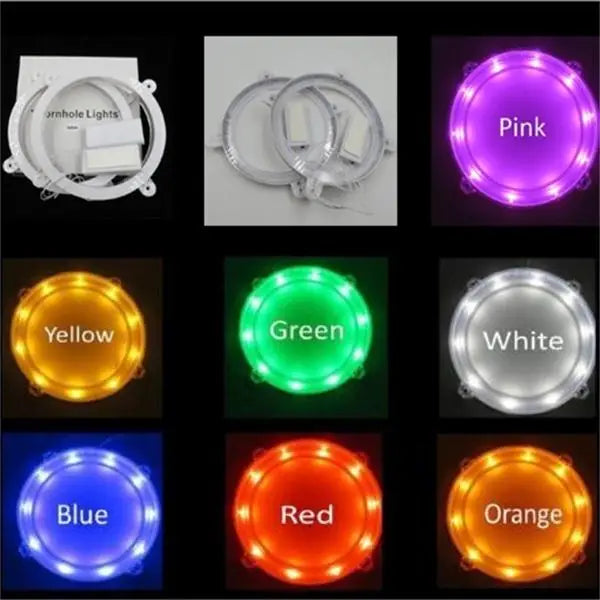lumières led cornhole étoile blanche moderne blanc rose jaune vert bleu orange pack télécommande