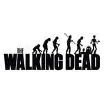autocollant mural the walking dead évolution vinyle noir graphique moderne personnages silhouettes décoration maison