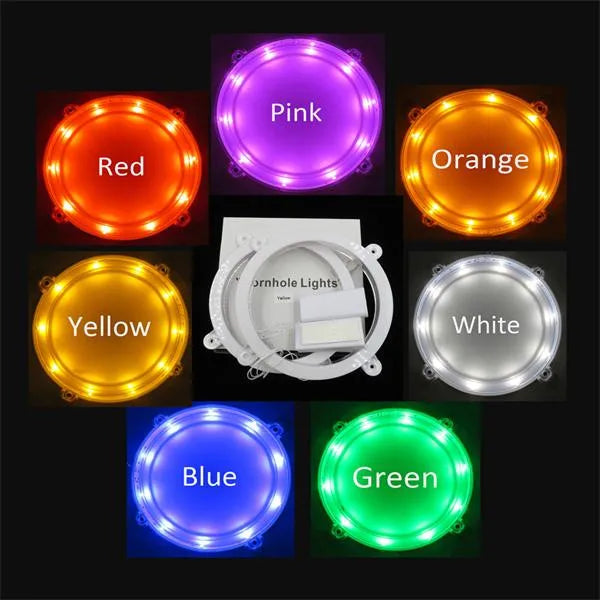 lumières led cornhole étoile blanche moderne blanc rose jaune vert bleu orange pack télécommande