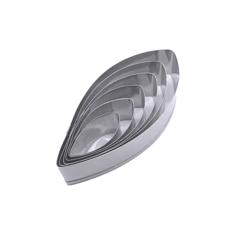 outils décoration gâteaux moules acier inoxydable forme pétale texturée ensemble pièces floral argenté