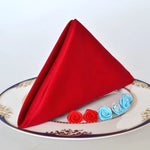 serviettes coton polyester 46x46cm classiques unies orange gris rose blanc marron rouge