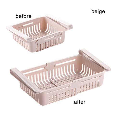 paniers rangement réfrigérateur blanc perforés moderne adhésif pratique kitchen organizer kitchen accessories