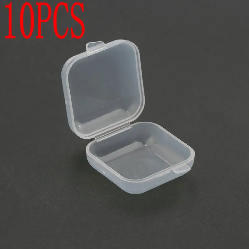 boîtes rangement transparentes plastique 3.5cm 3.5cm 2cm bijoux modernes poignées
