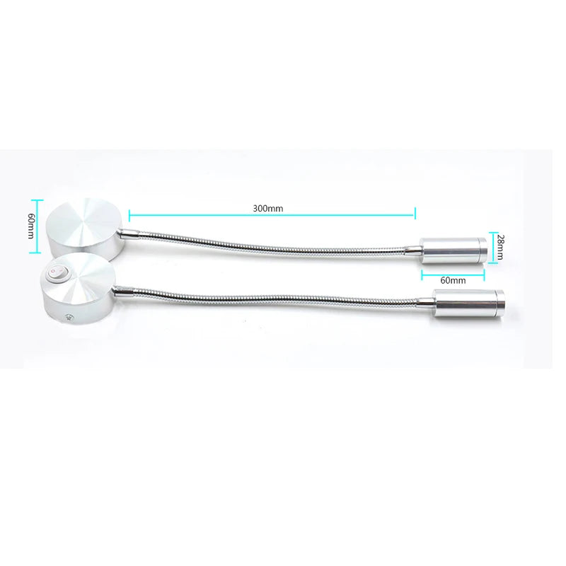 lampe flexible moderne argentée noir encastrable 3000K 6000K murale minimaliste