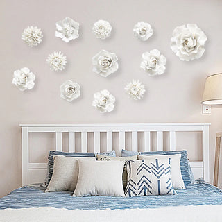 décoration murale céramique blanc fleur moderne salon arrière plan tv chambre individuelle ensemble