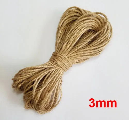 corde chanvre marron texture tissée haute ténacité naturelle rustique décoration artisanat DIY 1mm 2mm