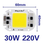 puce led cob 20w 30w 50w blanc froid chaud diy électronique smart ic techno