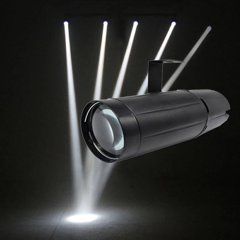 projecteur led noir lumière blanche scènes professionnel effets d'éclairage facile certification fcc