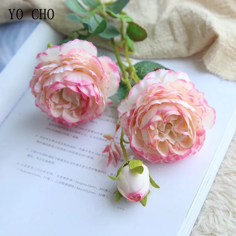 bouquet artificiel pivoine roses blancs décoration intérieure mariage anniversaire fêtes