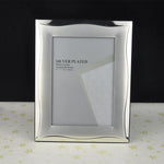 cadre photo rectangle argenté alliage métal surface brillante élégant ondulations décoratives posable 9x13cm