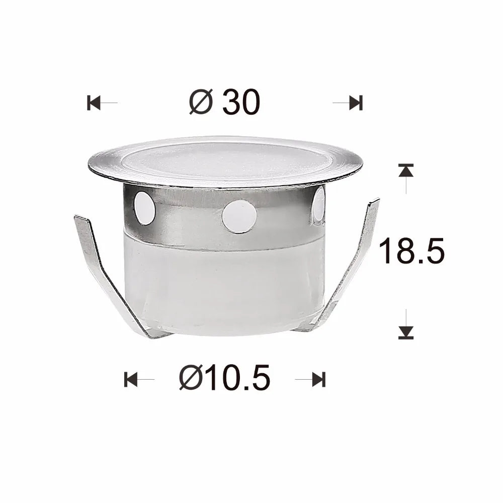 Lampes encastrables led argentées modernes ip67 encastrables extérieures minimaliste 12v 60lm