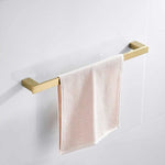 ensemble accessoires salle bain doré nickel moderne porte papier savon porte brosse wc étagerie