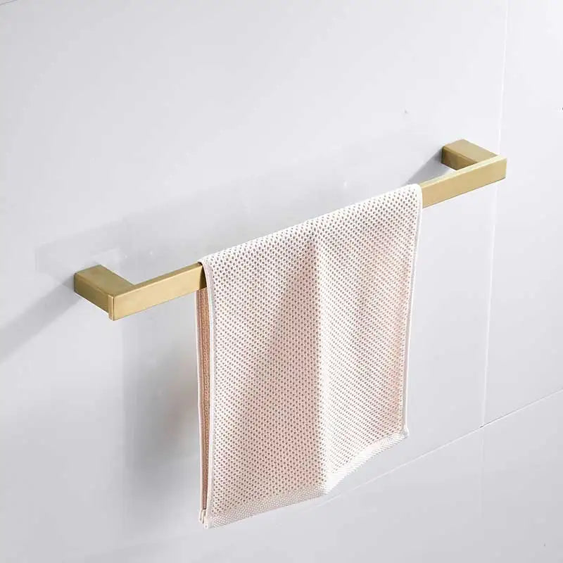 ensemble accessoires salle bain doré nickel moderne porte papier savon porte brosse wc étagerie