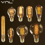 ampoules filament spirales dorées transparentes vintage rétro boîtes emballage doublons tringles salon