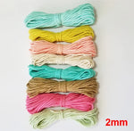 fil coton texturé rayé rouge blanc jaune bleu rose vert clair 1mm 15mm 2mm