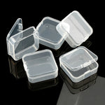 boîtes rangement transparentes modernes clips fermeture bijoux boucles oreilles 55mm 55mm 21mm