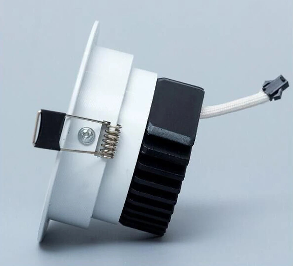 spot led encastré aluminium blanc moderne intensité variable éclairage intérieur diamant