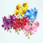 Décoration extérieure mariage bouquet orchidée papillon violet rouge jaune blanc multicolore