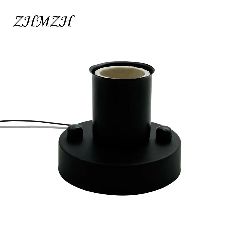socle ampoule E14 E27 blanc noir chrome vis métal moderne minimaliste DIY