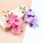 fleurs artificielles orchidées papillon soie rose violet vert blanc décoration maison anniversaire mariage